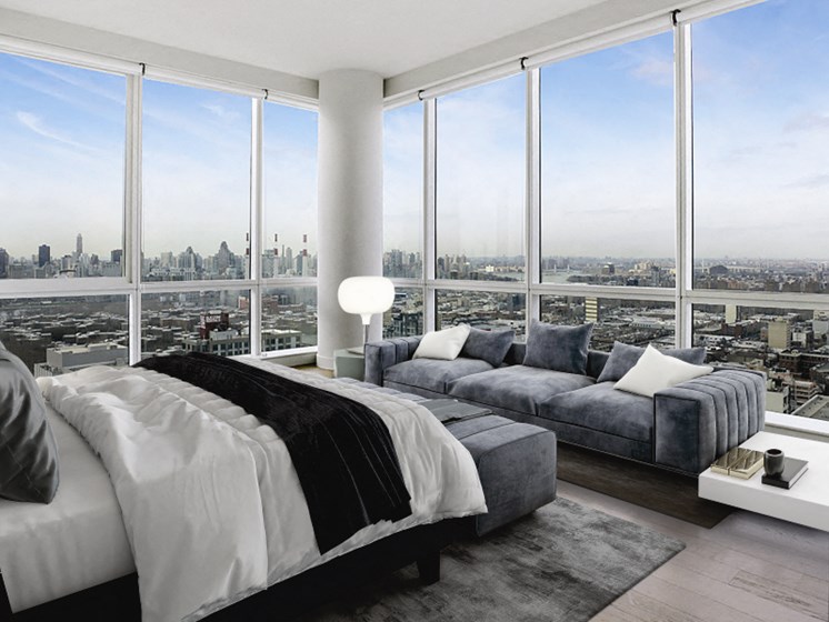 Luxurious Bedroom  at Tower 28, Long Island City, NY, 11101